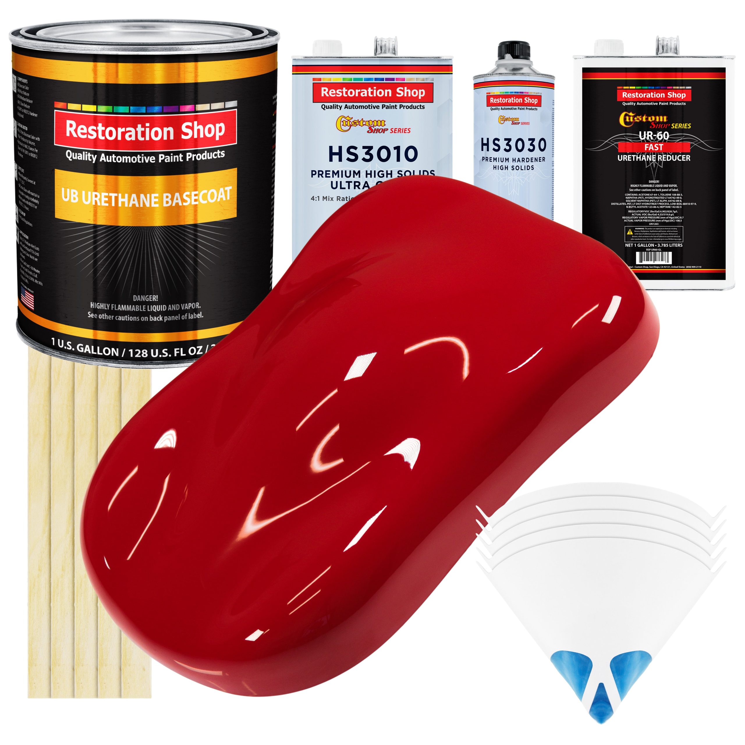 Viper Red – Urethane Basecoat with Premium Clearcoat Auto Paint – Complete Fast Gallon Paint Kit – Professional High Gloss Automotive Coating For Cheap